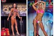 Bodybuilders Savannah Silver, left, and Charlotte Pearson have advanced to the next round of an online competing that comes with a top prize of a cover shoot with Muscle and Fitness Hers magazine — and $20,000. CONTRIBUTED (ASHLEY GEORGE, SILVER)