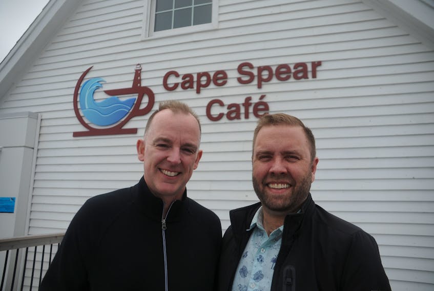 Mark Murphy, left, and Eldon Murray are the operators of Cape Spear Café. — Andrew Robinson/The Telegram