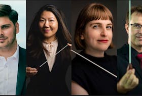 The four finalists for P.E.I. Symphony Orchestra's music director position are, from left, Jaelem Bhate, Kira Omelchenko, Juliane Gallant and Daniel Black. - Contributed