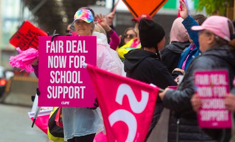 Hundreds of CUPE members and supporters attend a large rally on Barrington Street and in behind Province House on Tuesday, June 6, 2023. School support workers in the Halifax area have been on strike for nearly a month.
Ryan Taplin - The Chronicle Herald