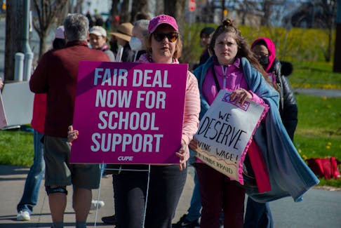 CUPE members and supporters rally in front of Citadel High School on Wednesday, May 10, 2023.
Ryan Taplin - The Chronicle Herald
