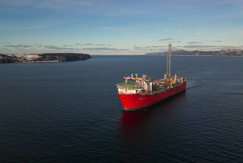 Terra Nova FPSO arriving in Conception Bay in 2022 after completing its cross-Atlantic voyage from Spain where it had undergone a refit. Contributed