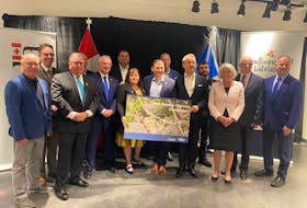 A plethora of municipal, provincial and federal politicans were on hand on June 2 for the announcement of the funding for the completion of the Team Gushue Highway. - Evan Careen/The Telegram