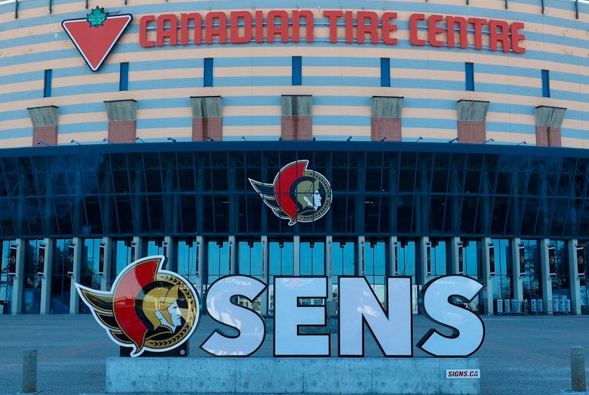 The Canadian Tire Centre, home ice of the Ottawa Senators.