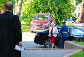 Lt.-Gov. Antoinette Perry arrives at the P.E.I. Legislature on June 21, 2023. Perry’s arrival signaled the end to the spring sitting of P.E.I.’s legislature. - Stu Neatby
