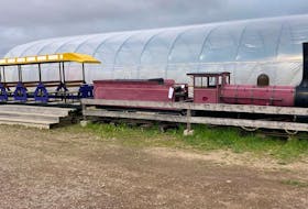 The Evangeline Express Train is expected to be transporting visitors around an Aulac, N.B., farm this summer.Contributed