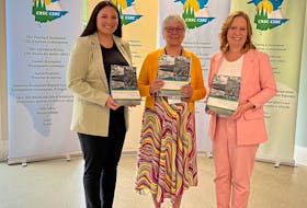 Jenica Atwin, Fredericton MP, left, Judy Wilson-Shee, New Maryland Mayor and commission chair, and Jill Green, Social Development Minister. - Contributed
