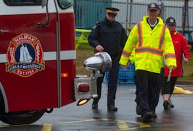 Deputy fire chief Dave Meldrum arrives for the start of the morning media briefing at the St. Margaret's Centre command post on Saturday, June 3, 2023.
Ryan Taplin - The Chronicle Herald