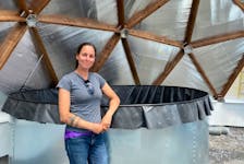 Laurie Bakker of Right Arm Builds is a certified installer for Artic Acres’ geodesic greenhouses. Bakker just finished construction of a greenhouse in Corner Brook. She also built one in Port Hope Simpson for the NunatuKavut Community Council. - Diane Crocker/SaltWire