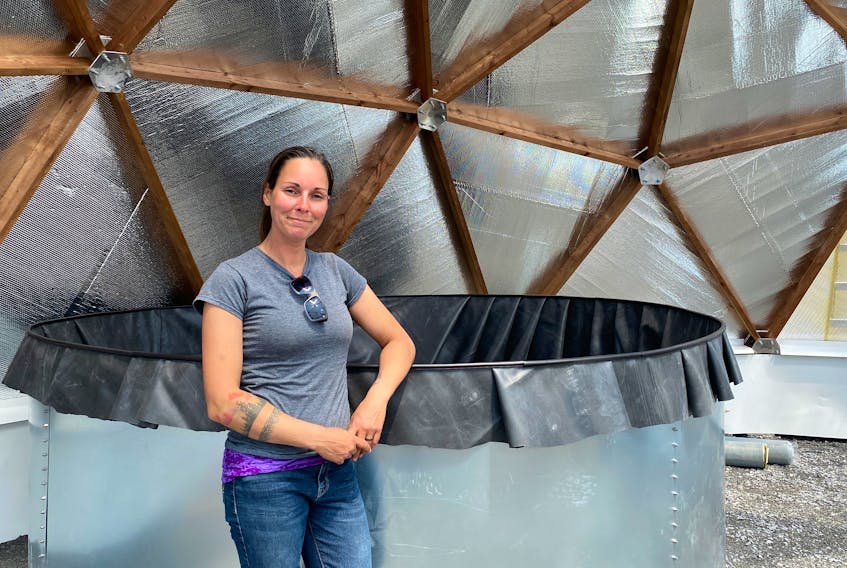 Laurie Bakker of Right Arm Builds is a certified installer for Artic Acres’ geodesic greenhouses. Bakker just finished construction of a greenhouse in Corner Brook. She also built one in Port Hope Simpson for the NunatuKavut Community Council. - Diane Crocker/SaltWire