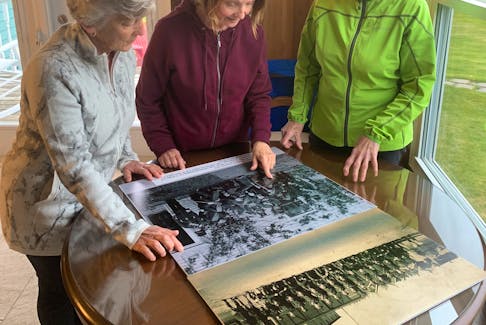Members of the Atlantic Memorial Park Society are excited to announce the unveiling of the park on Tuesday. From left are Cathie Gallop, Sharon Johnston and Sheila MacNeil. CONTRIBUTED