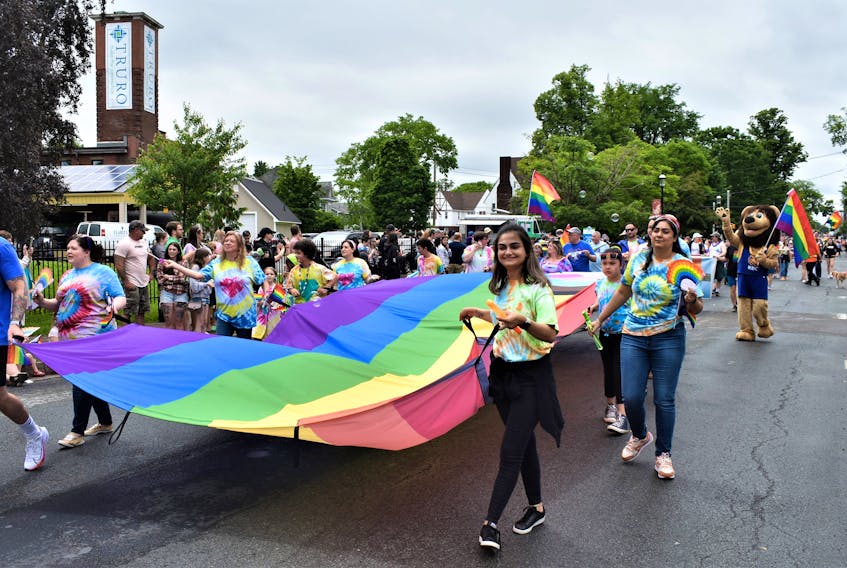 The Pride flag and colours were visible in downtown Truro on June 25, 2022. Truro and area celebrated Pride festivities, including a colourful parade. RICHARD MACKENZIE PHOTOS