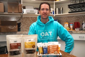 Pat Griffin started out selling his healthy snacks at a local market in St. John's. They're now sold throughout Atlantic Canada. — Andrew Robinson/The Telegram