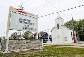 A thank you sign for firefighters and volunteers in the Municipality of Barrington Passage. Both groups have been crucial during the Shelburne County wildfire. COMMUNICATIONS NOVA SCOTIA