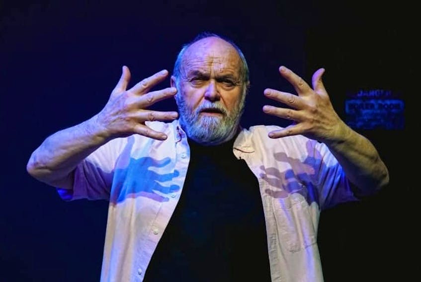 Andy Jones in his one-man play “Don’t Give Up On Me, Dad." (Resource Centre for the Arts image)