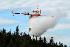 A waterbomber had to be called in to extinguish a brush fire near Old Petty Harbour road in St. John’s Saturday afternoon. The fire was in a wooded area about hundred meters away from homes at the end of the road but was inaccessible to trucks from the St. John’s Regional fire department. Four firefighters from the provincial forestry department were dispatched to the scene but the fire was too large for portable pumps to handle so the water bomber was called to make nearly a dozen drops of water. The blaze was under control by about 6 p.m. and the forestry firefighters used portable pumps to clean up hotspots.

Keith Gosse/The Telegram