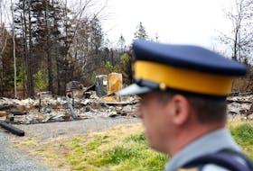 A home destroyed by last week's wildfire, is seen Carmel Crescent in Hammonds Plains, NS Tuesday June 6, 2023. 
POOL/Haifax Chronicle Herald-Tim Krochak