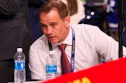 Calgary Flames general manager Craig Conroy is seen prior to round one of the 2023 Upper Deck NHL Draft at Bridgestone Arena on June 28, 2023 in Nashville, Tennessee.