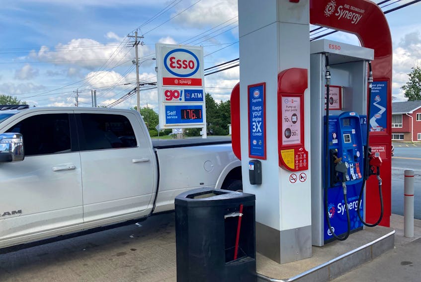 A litre of regular self-serve gas was retailing at $1.76.1 at the Enfield Esso on Sunday, July 16, 2023. On June 30, the price was $1.48.9. - Francis Campbell