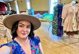 Megan Fleming at one of her recent Outport Botique pop up shops at St. Gabriel's Hall, Marystown.