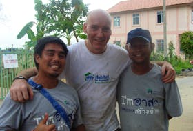 Don Halleran, who died on Saturday, July 15, when the SUV he was driving collided with another vehicle, lived a life of volunteering and helping others. Halleran is pictured on a trip he took to Thailand in 2012 with Habitat for Humanity. Contributed