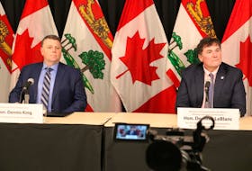 P.E.I. Premier Dennis King and Dominic LeBlanc, federal Minister of Intergovernmental Affairs. - File