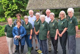 Friends of the Garden members enjoy spending time together at the rock garden in Bible Hill. Front row, from left, are Maureen Topley, Linda Swan, Sue Murray, Toni Carter, Anne Hill, Charlotte White, Maria Lyons, and Trina Mabey. Second row, co-ordinator Andrew Stewart, John Lowry and Grant Spearman.
Contributed
