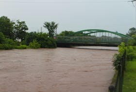 The Salmon River's water level rose due to heavy rains on July 22 and 23. Brendyn Creamer
