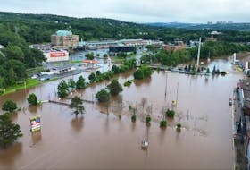 Drone footage of the Bedford Place Mall flooded after torrential rains pummelled the Bedford-Lower Sackville area over the weekend. -CONTRIBUTED