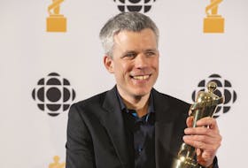 Florian Hoefner was all smiles in March of 2023 after accepting the Juno Award his jazz trio claimed for the album "Dessert Bloom." — CARAS/iPhoto