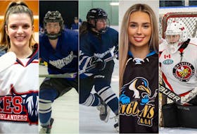 The UPEI women’s hockey team has added five recruits for the 2023-23 Atlantic University Sport (AUS) season. They are, from left: Hayden Lilly, Brooke Thomson, Sarah Fraser, Brooke Henderson and Erin Cabaday. Contributed
