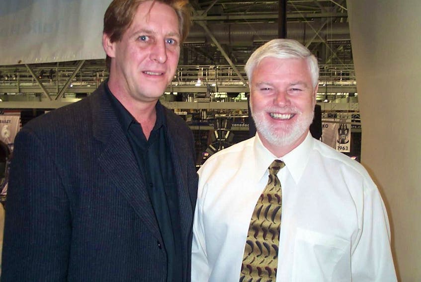 Jim Ralph, left, and Joe Bowen are pictured in 2005..