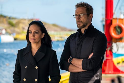 “When I saw the team and read the first script, it was a no-brainer,” said Kris Holden-Ried, who plays Dominic “Dom” Hayes. Here he is pictured next to co-star Archie Panjabi, who plays Kendra Malley. — Contributed