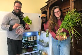 The Western NL Food Hub is back up and running in Corner Brook and is operated by (from left) Richard Butt, program co-ordinator; Rasheed Ature, program assistant; and Samantha Young, western and northern regional animator with Food First NL. Gary Kean/Saltwire Network