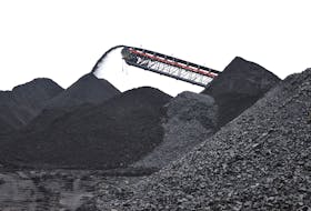 In this file photo from 2017, coal can be seen coming off the conveyor belt at the Donkin Mine. CAPE BRETON POST FILE