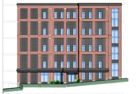 Tidal Heritage Development Inc. is looking to build a five-storey building with 45 units, half of them being affordable housing, at the vacant lot on 208 Waterloo St. in the city's Waterloo Village neighbourhood. Contributed
