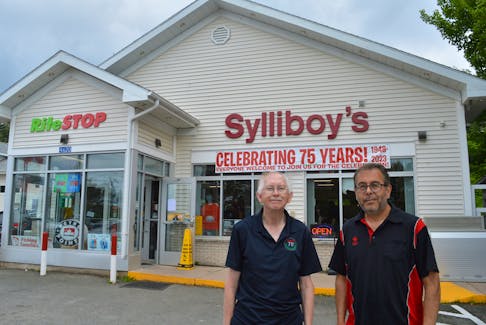 Ben Sylliboy Jr., left, and his nephew Brian Paul are proud to see their family store reach its 75 year anniversary.