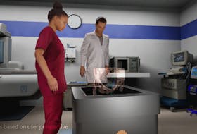 A holographic display being used in a medical setting. While Avalon Holographic's product is not ready for clinical trials, the company is making strides towards a commercial release next year. Contributed.