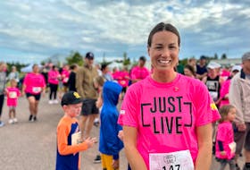 Cornwall resident Michelle Hughes, together with her team, organized the Just Live Fun Run fundraiser for sarcoma cancer research on Aug. 20 at the Town of Cornwall. Thinh Nguyen • The Guardian