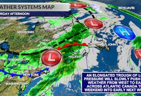 The last weekend of August will be wet for the Maritimes, parts of N.L.