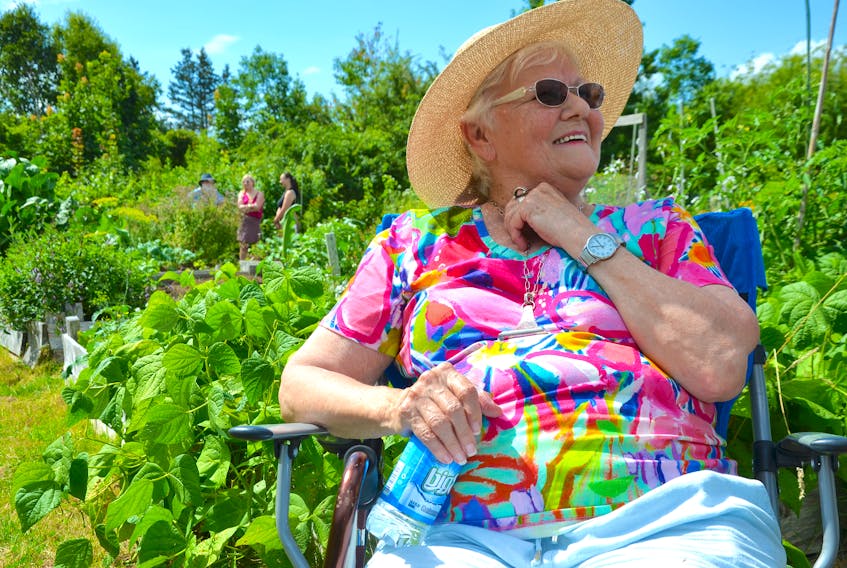 Elizabeth McMichael was general manager of the successful Cornwallis Community Gardens for the past 15 years. She stepped down Aug. 16. 
Lawrence Powell • Special to the Annapolis Valley Register