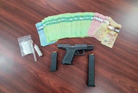 The Stellarton Police Service seized a loaded firearm, ammunition, crystal meth and cash during a traffic stop on Aug. 24. - Contributed