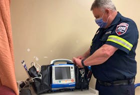 Paramedic Kevin McNeil in the ambulance offload room at Cape Breton Regional Hospital earlier this month. CONTRIBUTED/NOVA SCOTIA HEALTH