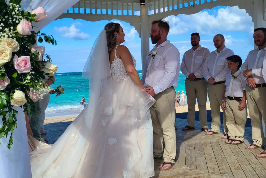 Holly and Matthew Marsh were joined by 30 family members and friends for their wedding in the Dominican Republic on March 27, 2023. - Contributed