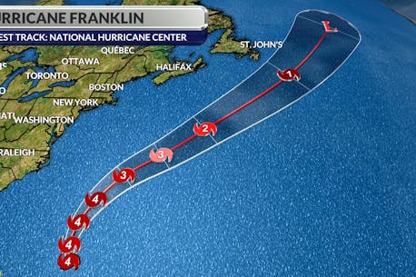 Franklin tracking south of Avalon: season’s first major storm may bring heavy rain, but moderate winds