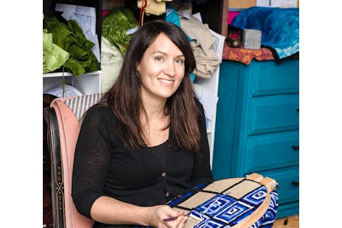 Chris Waddy, owner of Loopy Wool Supply, opening soon in Salisbury, N.B., has been rug hooking for 25 years and recently left her 15-year career to further pursue her passion. - Contributed