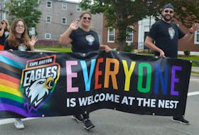 Various organizations and companies participated in the Cape Breton Pride Parade. Here is the entry from the Eagles. BARB SWEET/CAPE BRETON POST