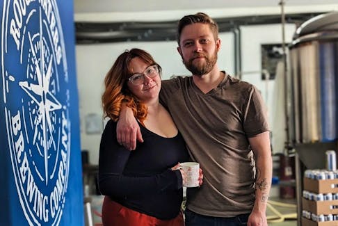 Jennifer O'Keefe and Chris Johnson are the owners of Deer Lake microbrewery Rough Waters Brewing Company. — Instagram photo