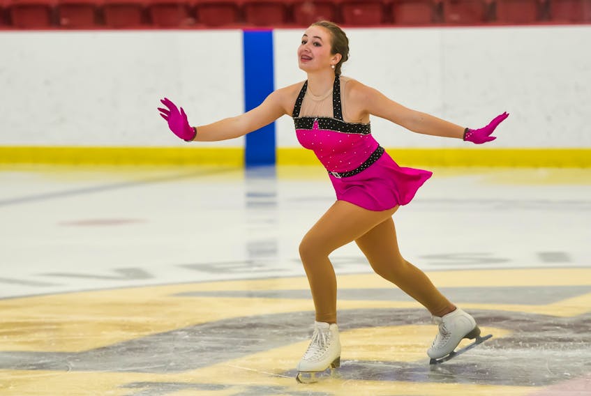 Neely Rae Pheifer of New Waterford will compete in the Quebec Summer Skating Championships in Pierrefonds this week. She’ll represent both Cape Breton and the New Waterford Skating Club at the event. CONTRIBUTED/KEN CHETWYND
