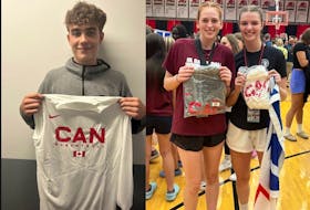 A trio of players from this province were named to Canada Basketball all-star teams at the under-15 and under-17 men’s and women’s national championships recently. Ryder English (left) was named a second-team under-15 men’s tournament all-star, while Kylie Sooley (middle) was a second team all-star in the under-15 women’s tournament, while Sarah Reid was a second team all-star in the under-17 women’s tournament. Photo courtesy NLBA/Twitter